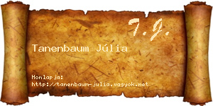 Tanenbaum Júlia névjegykártya
